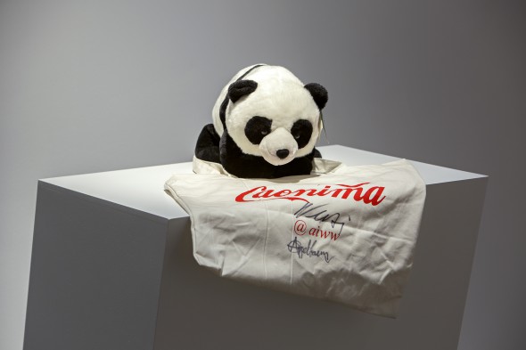 Jacob Appelbaum and Ai Weiwei - "P2P (Panda-to-Panda)" (2015); commissioned by Rhizome and the New Museum in New York, photo courtesy of NOME Gallery