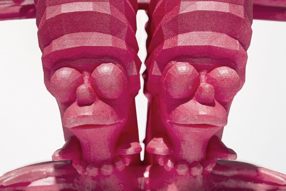 Matthew Plummer-Fernandez - "Merge Simpson" (2015), SLS polyamide, resin, paint, 41 x 22 x 55 cm; photo by Bresadola+Freese/drama-berlin.de, courtesy of NOME Gallery