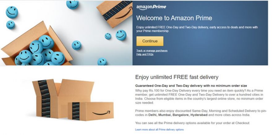 Amazon Prime Launched in India with 60 day free trial